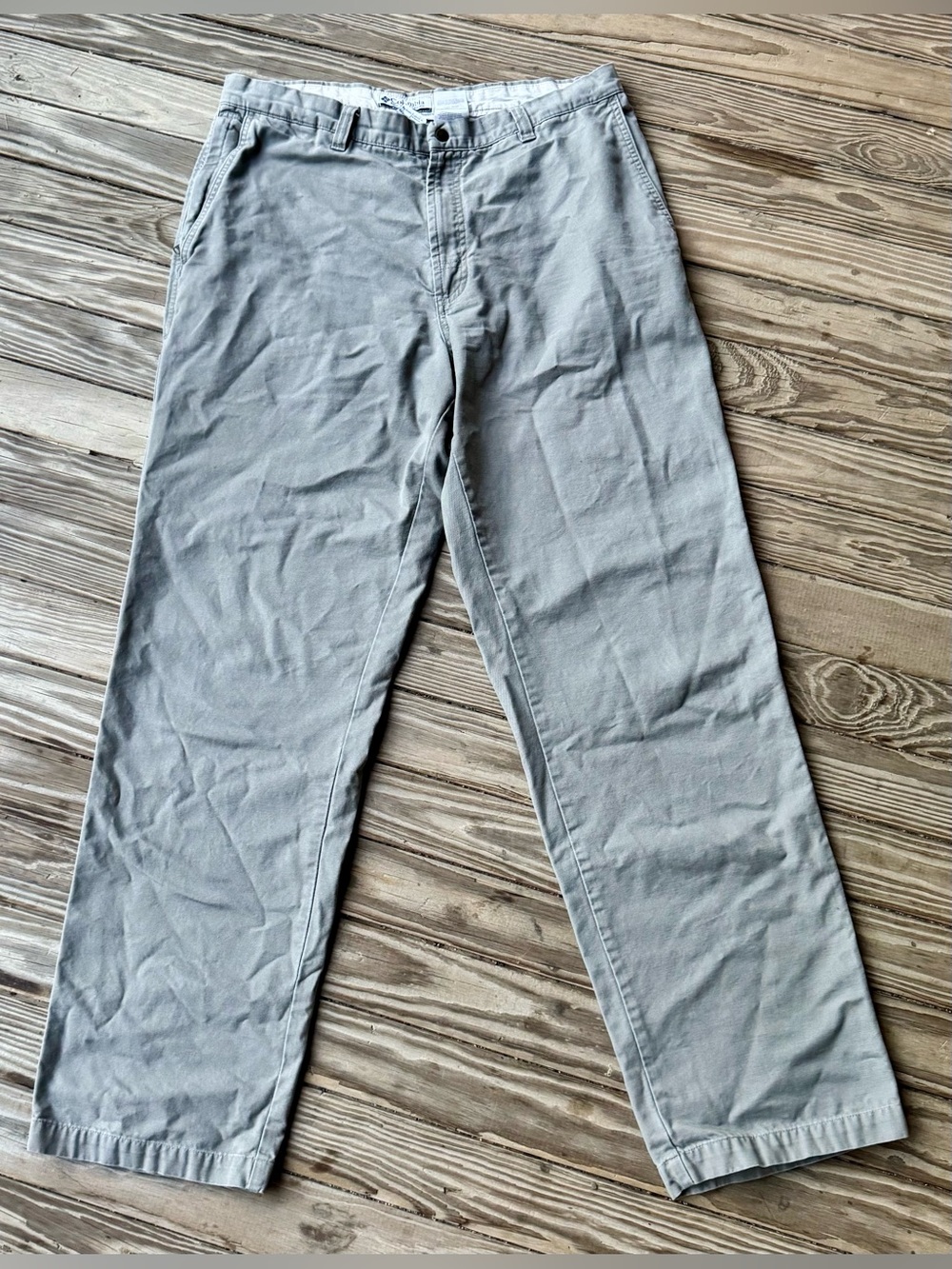 Men's Classic Straight Columbia Authentic Active Outdoor in Light Gray s:36
